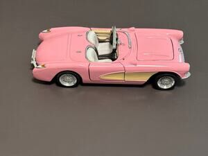 Chey Chevrolet Corvette 1957 Pink Convertible Die Cast 1/24 SS9413 Sunnyside
